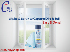 Ask Cindy Shop: an open window and a bottle of glass cleaner on the sill