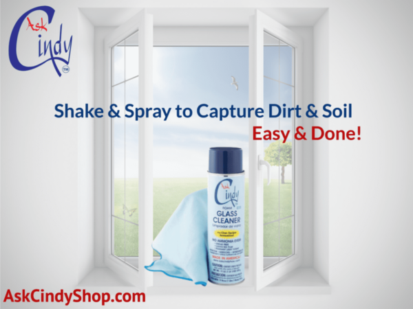 Ask Cindy Shop: an open window and a bottle of glass cleaner on the sill