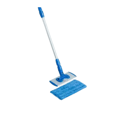 blue mop with cloth attachment