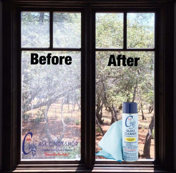 A smaller image of a glass cleaner effect on windows