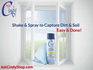 Ask Cindy Shop: an open window and a bottle of glass cleaner on the sill